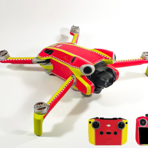 DJI MINI 4 PRO – SKIN – DESIGN: Feuerwehr ohne Schrift und Wappen + 10x Akku- sowie DJI RC2 + RC-N2 Folie