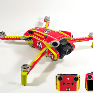 DJI MINI 4 PRO – SKIN – DESIGN: FEUERWEHR* + 10x Akku- sowie DJI RC2 + RC-N2 Folie